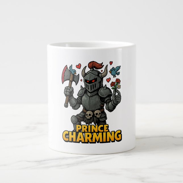 Scary Tecknad Knight - "Pris Charming Jumbo Mugg (Framsidan)