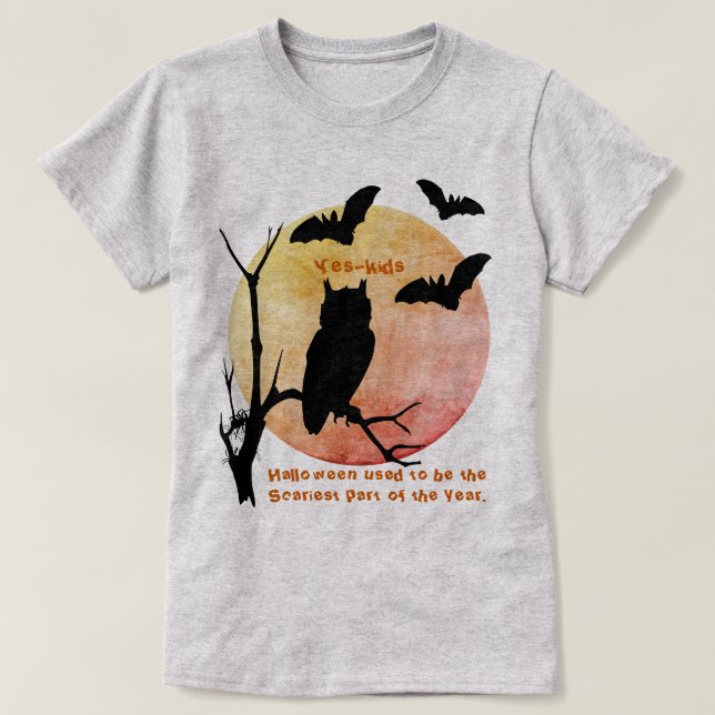 Scary Thoughts Orange Halloween T Shirt (Design framsida)