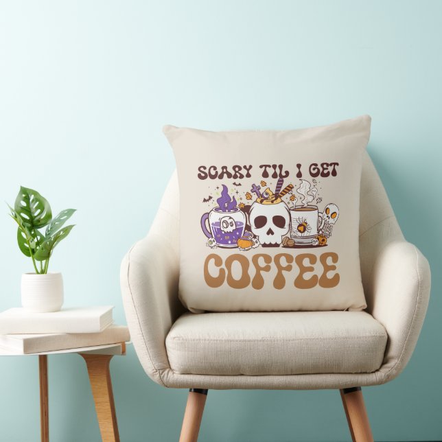Scary Til I Get Coffee Kudde (Stol)