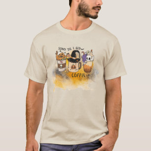 Scary tills jag får kaffe - Halloween Kopp och Mug T Shirt