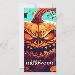Scary Tittar Orange Pumpkin med Ansikte, Halloween