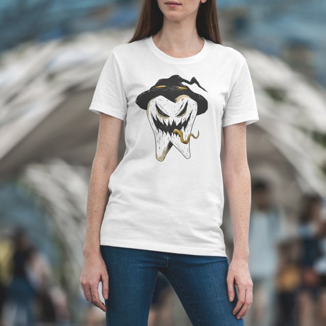 Scary Tooth Halloween T Shirt (Skapare uppladdad)