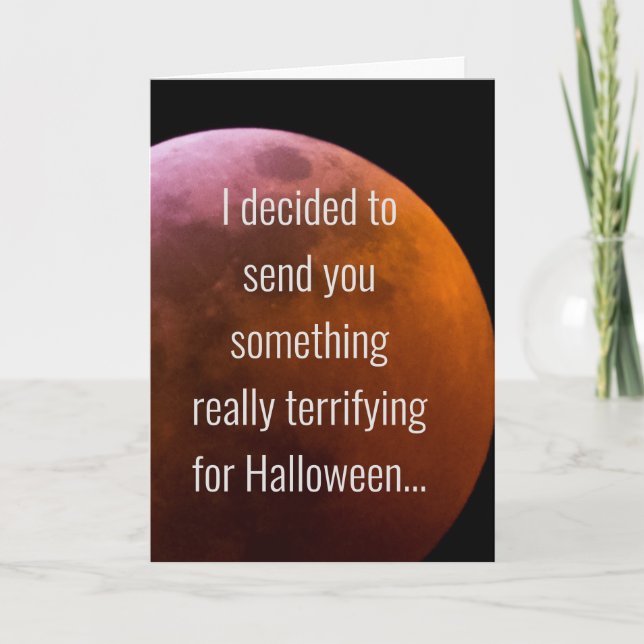 Scary Trump Återvalt Halloween-kort Helgkort (Framsida)
