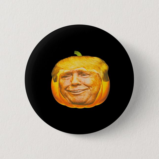 Scary Trumpkin Pumpkin Halloween fest Design Knapp (Framsida)