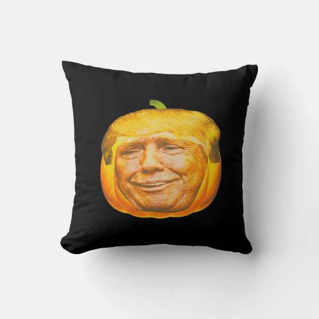 Scary Trumpkin Pumpkin Halloween fest Design Kudde (Framsida)