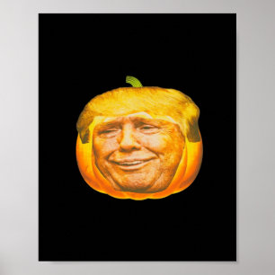 Scary Trumpkin Pumpkin Halloween fest Design Poster