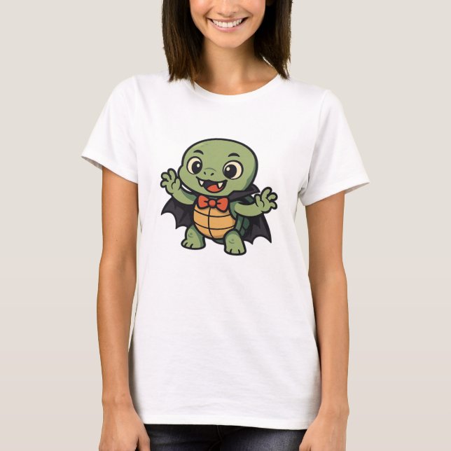 Scary turtle vampire Halloween Oversized T-Shirt (Framsida)