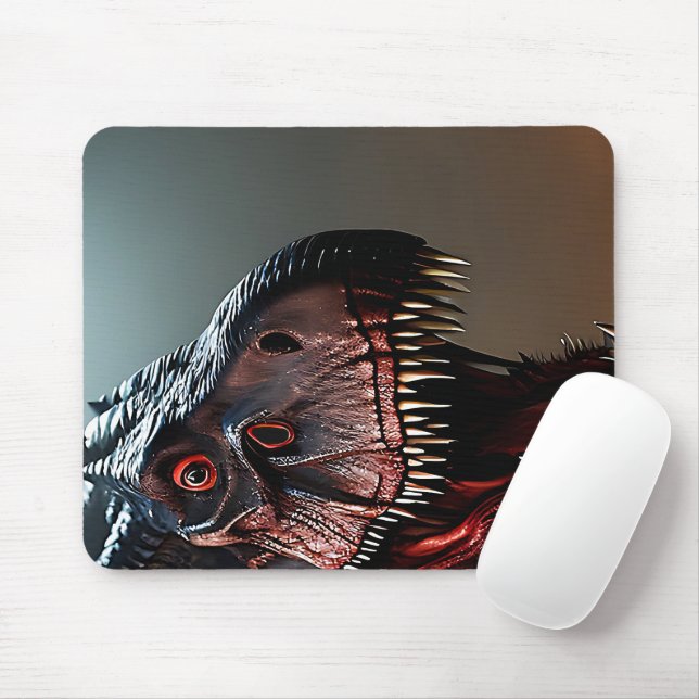 Scary Tyrannosaurus Rex Ansikte, Mousepad Musmatta (Med mus)