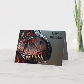 Scary Tyrannosaurus Rex, födelsedagskort Kort