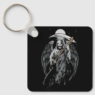 Scary Valhalla Grim Reaper Death Scythe Grunge Hor Nyckelring