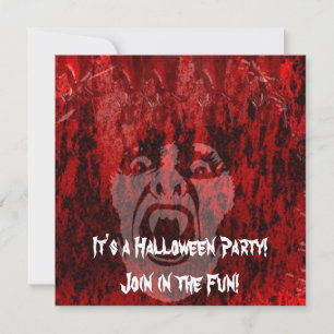 Scary Vampire Dam i Blood Inbjudningar