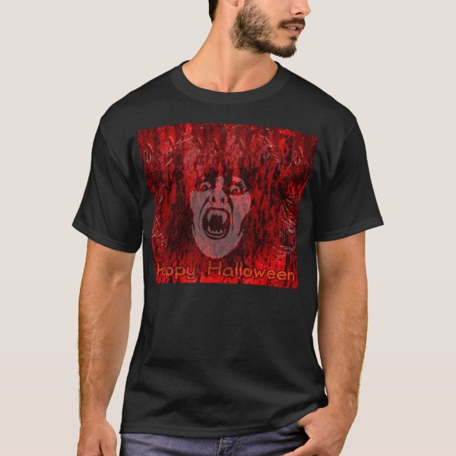 Scary Vampire Dam i Blood Tee Shirt (Framsida)