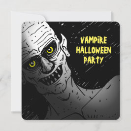 Scary Vampire Halloween Party Invitation Inbjudningar