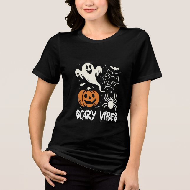 Scary vibes halloween t shirt (Framsida)