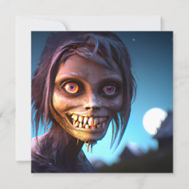 Scary Walking Zombie Halloween Kort