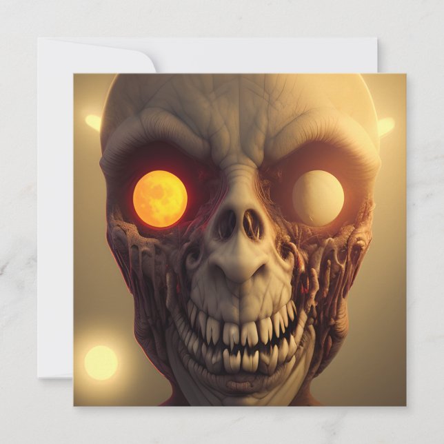 Scary Walking Zombie Halloween Kort (Framsida)