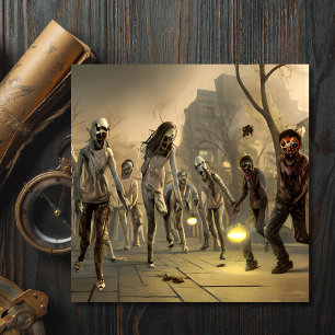 Scary Walking Zombie Halloween Kort