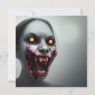 Scary Walking Zombie Halloween Kort