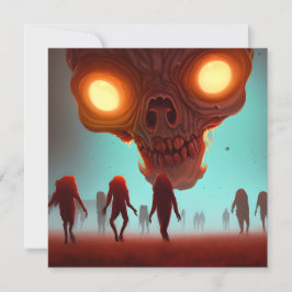 Scary Walking Zombie Halloween Kort