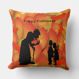 Scary Witch Halloween Dekorativ kudde