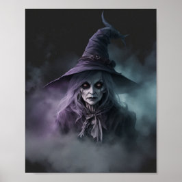 Scary Witch Halloween Poster