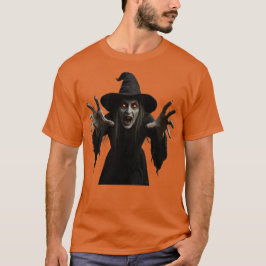 Scary Witch Halloween T Shirt