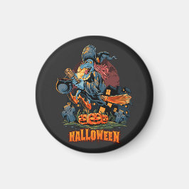 Scary Witch på ett rum   Magnet