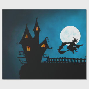 Scary Witch som flyger på Broomstick Presentpapper