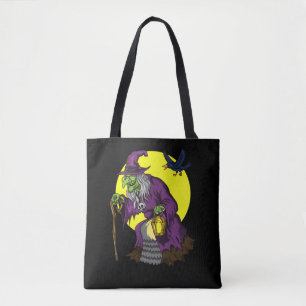 Scary Witch Spooky Raven Halloween Tygkasse