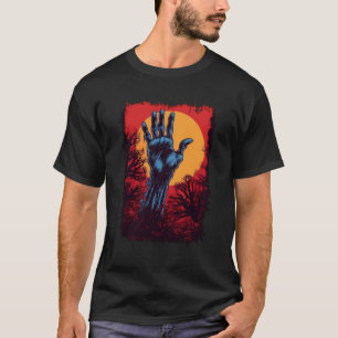 Scary Zombie Hand Zombiecore Skeleton Hand Spooky T Shirt