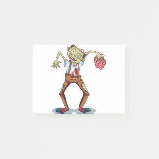 Scary zombie post-it block