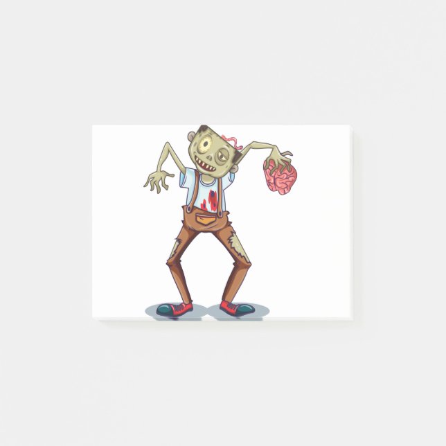 Scary zombie post-it block (Framsida)
