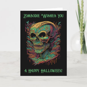Scary Zombie Pun Halloween Kort
