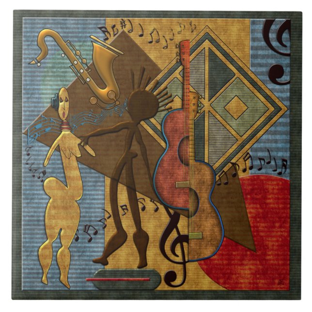 Scat Masters (Jazz Series Pt. 6) Keramiska plattor Kakelplatta (Framsidan)