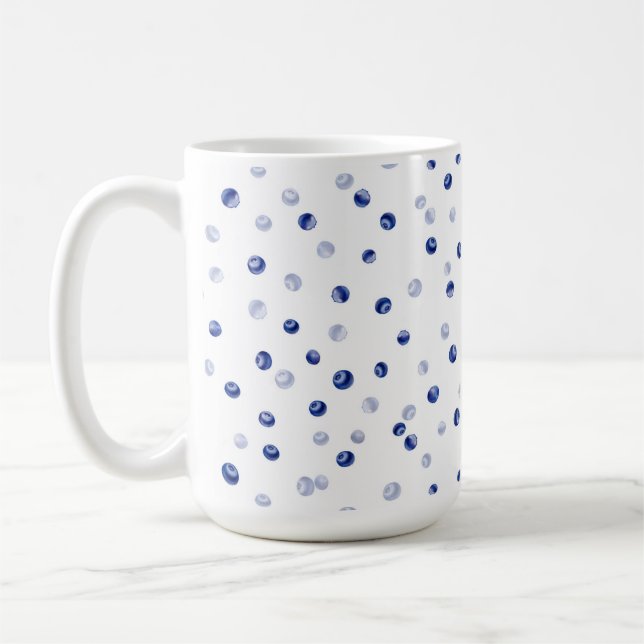 Scaterad blåbär Mönster Kaffemugg (Vänster)