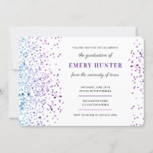 Scaterad Glitter Blue och Lila Studenten