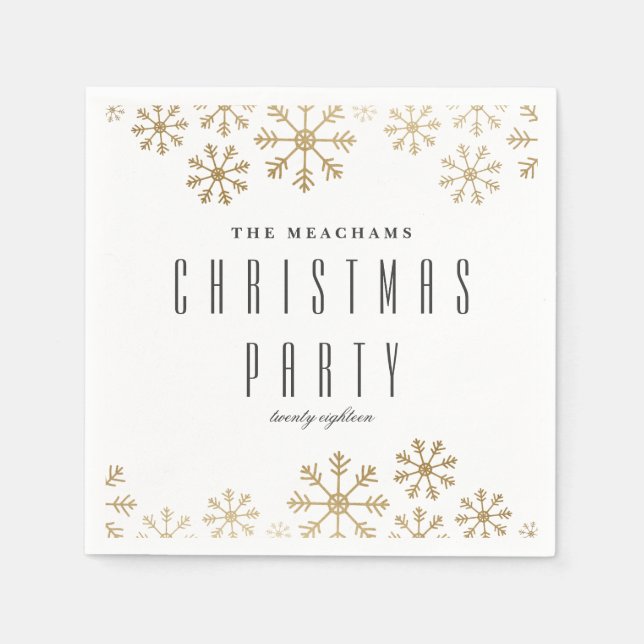 Scaterad julfest-servetter från snö pappersservett (Framsidan)