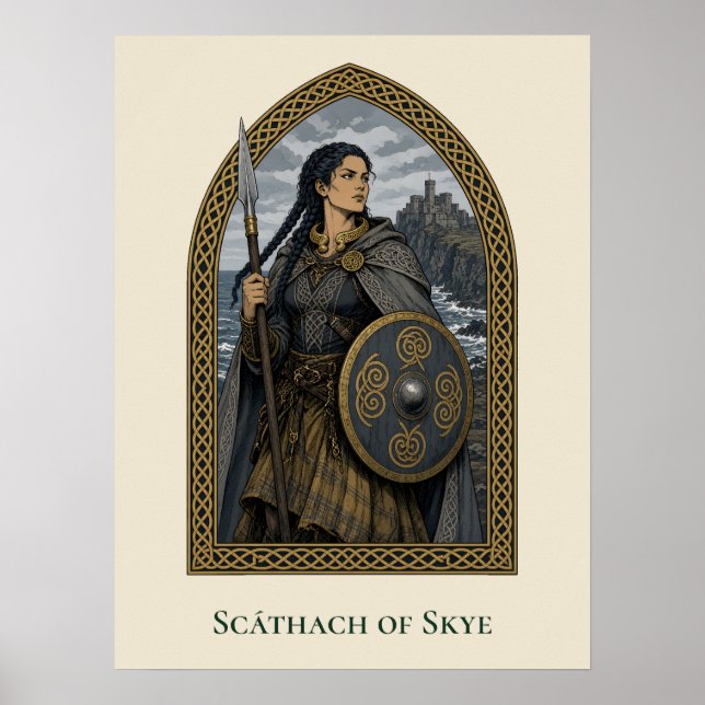 Scathach från Skye Poster (Framsidan)