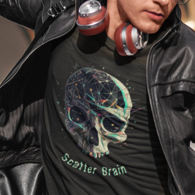 Scatter Brain Skull - Coola Deep Thinker Skull T Shirt (Skapare uppladdad)