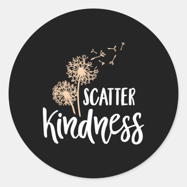 Scatter Kindness Motivational Runt Klistermärke (Framsida)