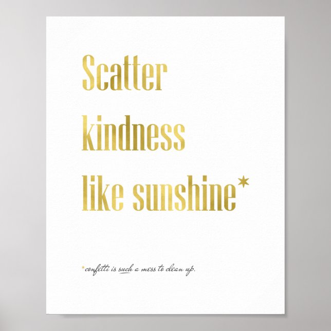 Scatter Kindness som Sunshine Poster (Framsidan)
