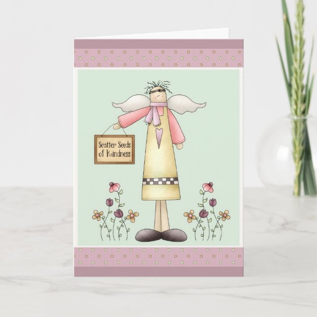 Scatter Seeds Vänskap Soft Prim Greeting Card Kort (Framsida)