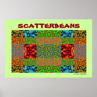 Scatterbeans Multi Färg Collage Poster