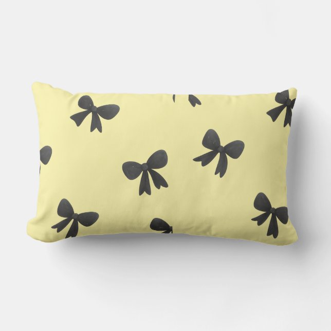 Scattered Bow Pattern Throw Pillow –Minimal design Lumbarkudde (Framsida)