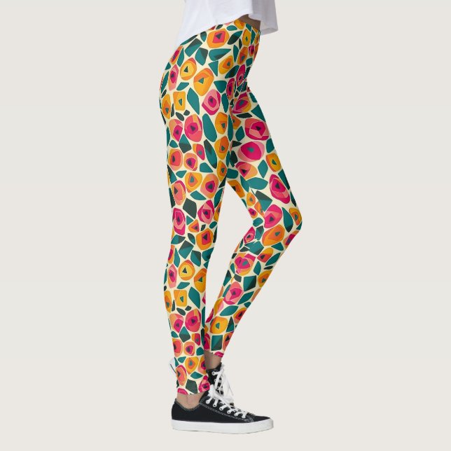 Scattered Floral Love Leggings (Höger)