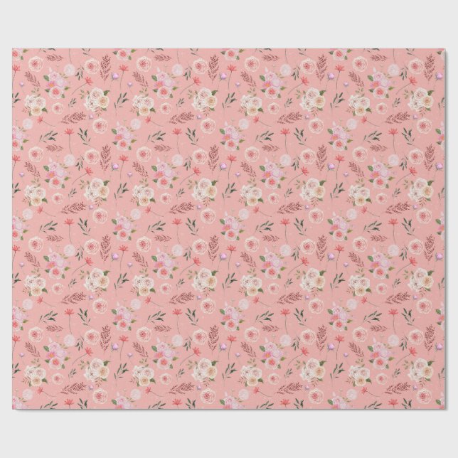 Scattered Flower Wrapping Paper Presentpapper (Platt)