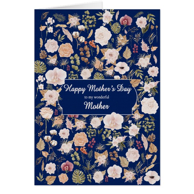 Scattered Flowers mor Mors dag Hälsningskort (Framsidan)