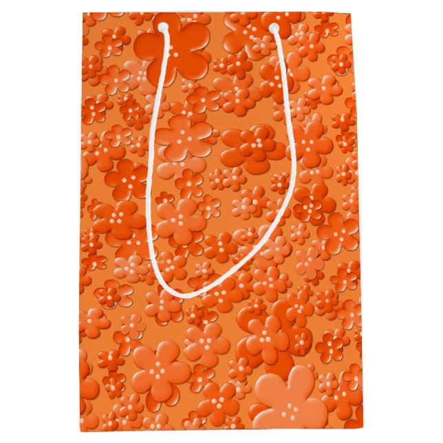 Scattered Flowers, Orange-GIFT BAG M (Framsidan)