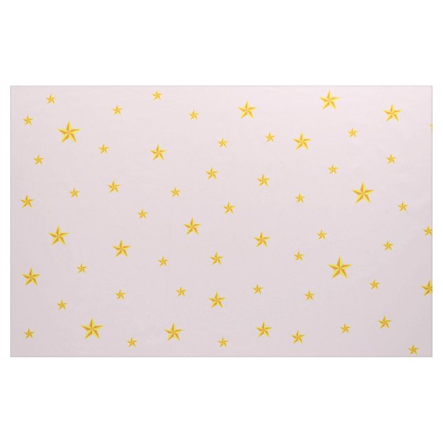Scattered Golden Gult Stars på Ljus rosa Tyg (Fat Quarter)