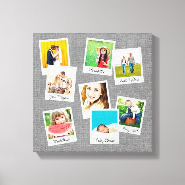 Scattered Instagram Photo Collage Canvastryck (Framsida)